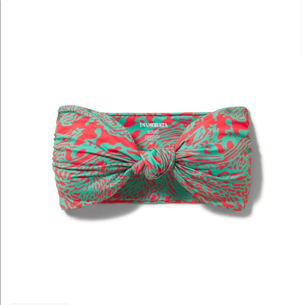 NWT Inamorata Hygeia Bandeau in Zebra Seafoam Wave